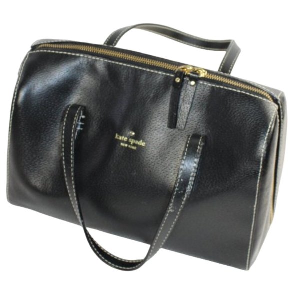 Kate Spade Grand Street Speedy Styling Black Leather Melinda Satchel - Picture 3 of 10